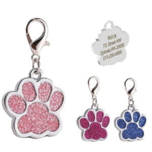 Glitter dierenpenning - Met Naam, Telefoonnummer, en Adres