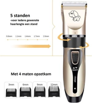 Hondentondeuse - Draadloze Trimset voor Honden