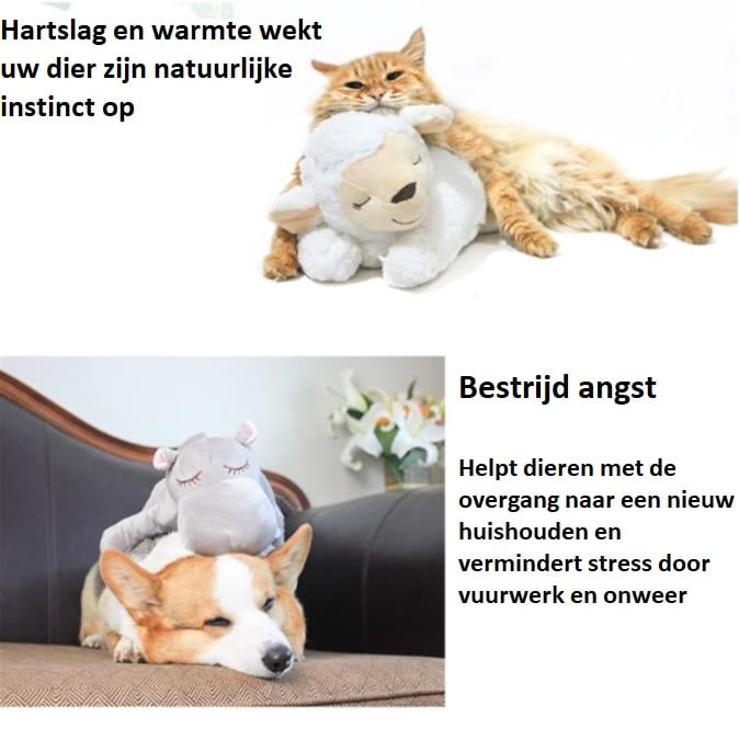 Kalmerende hondenknuffel met hartslag - Voorkomt stress en angst - Afbeelding 5