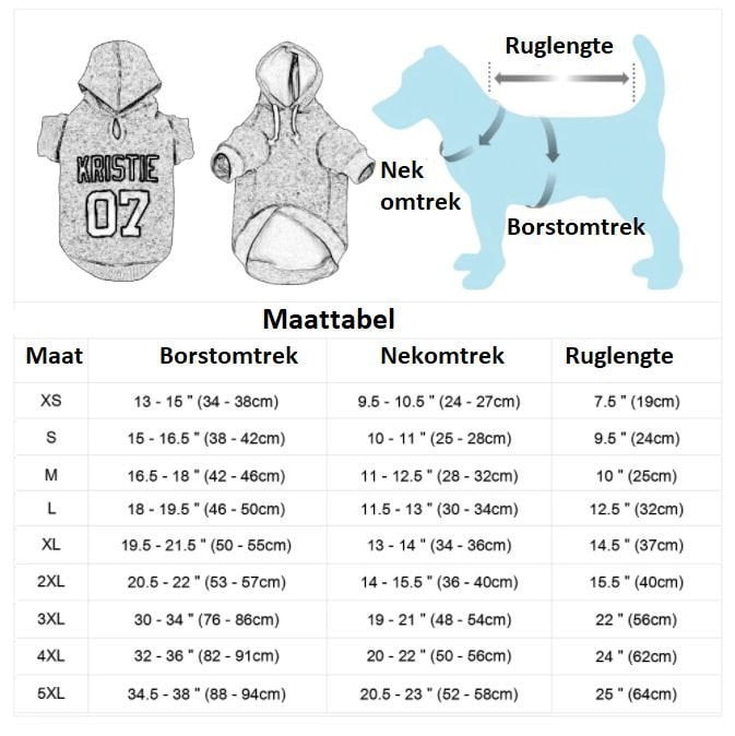 Hondenhoodie met naam - Afbeelding 2