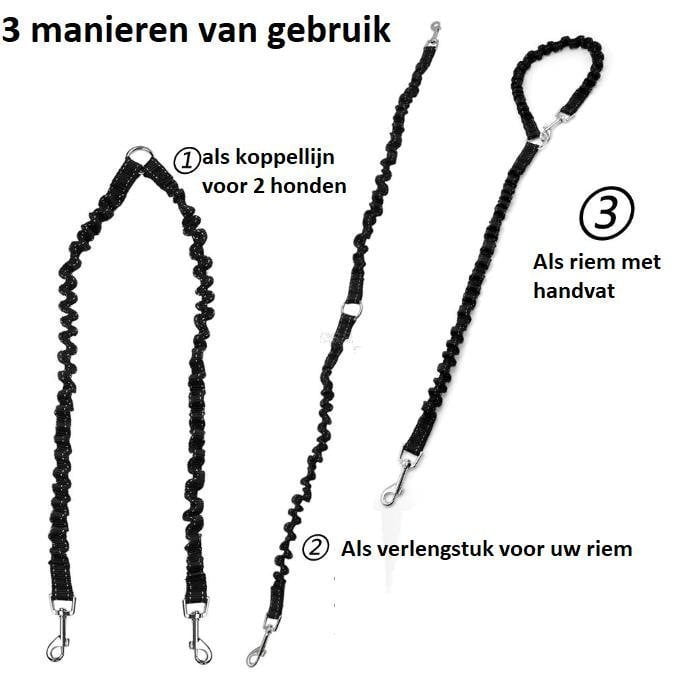 Elastische koppellijn voor honden - Afbeelding 3