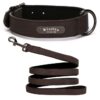 Donker bruin + riem 120cm