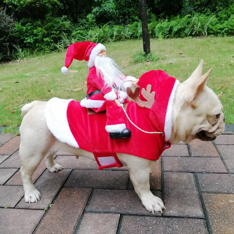 Kerstkostuum voor Honden en Katten met Kerstmanpop - Santa's Reindeer - Afbeelding 2