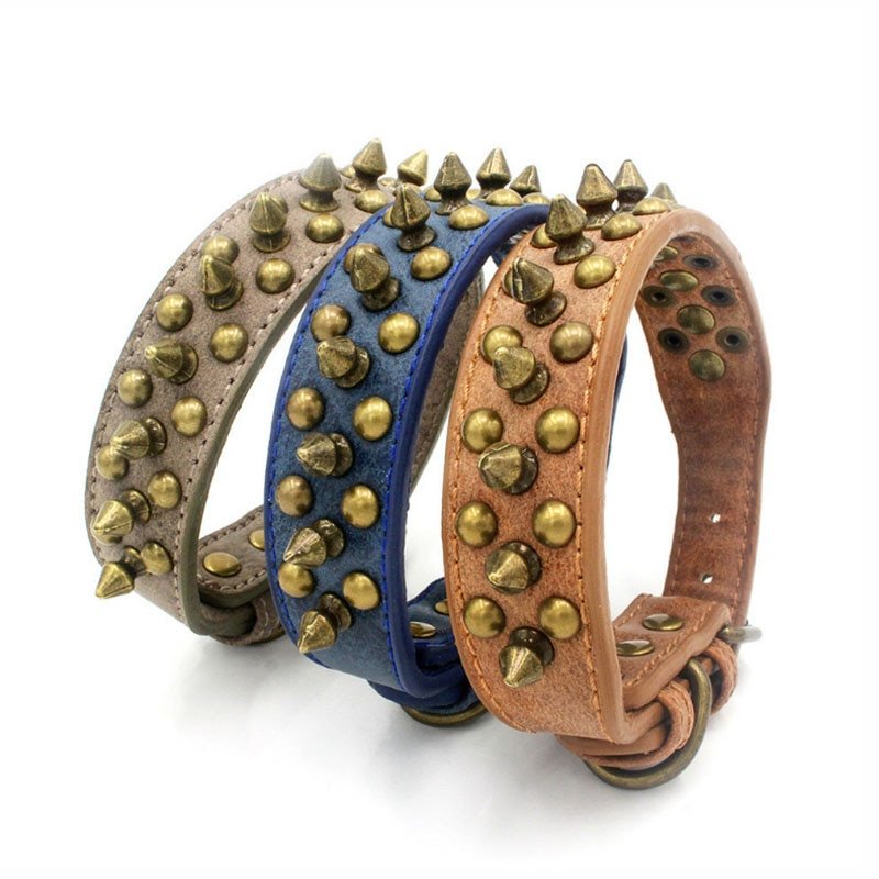 Leren Halsband met Stekels - Afbeelding 5