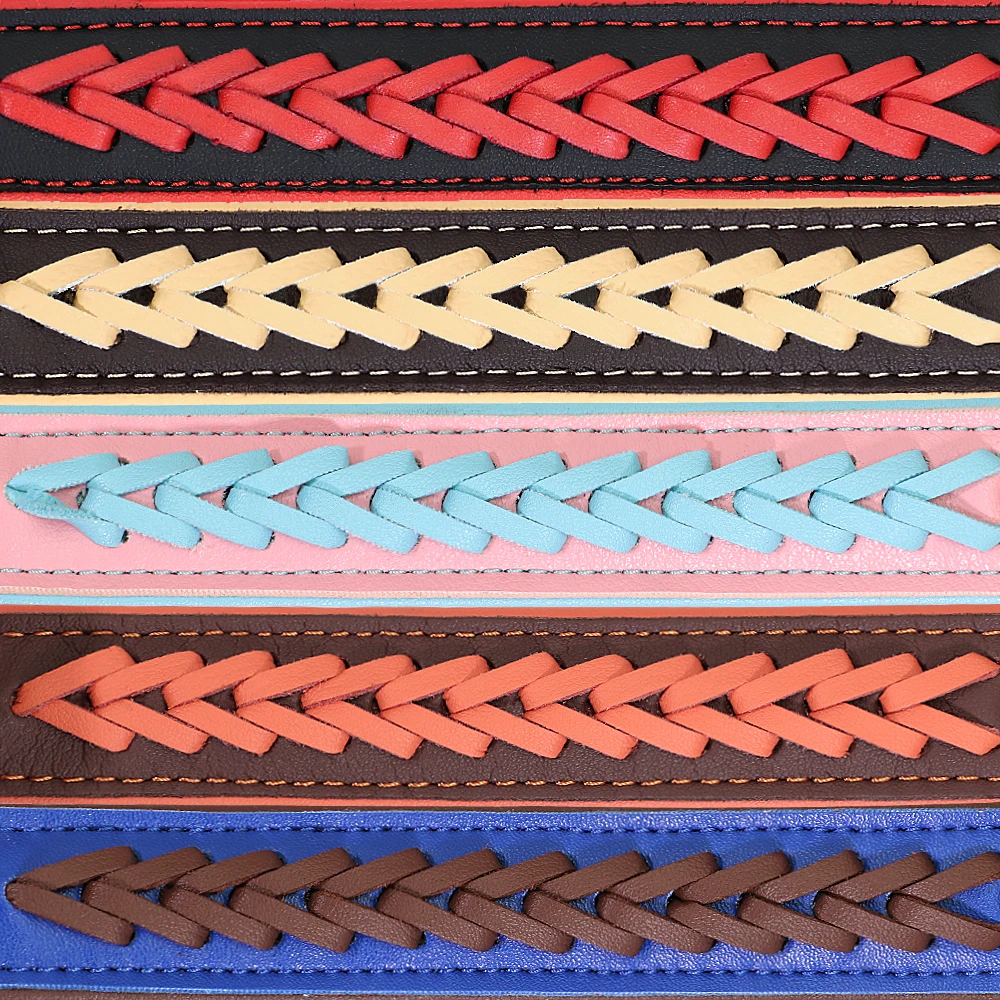Leren Halsband met Naam voor Honden - Cowboy Style - Afbeelding 2