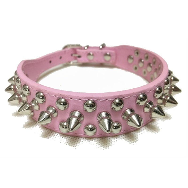 Leren Halsband met Spikes - Afbeelding 8