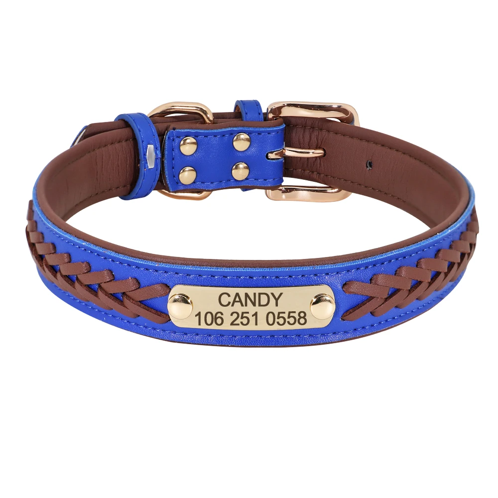 Leren Halsband met Naam voor Honden - Cowboy Style - Afbeelding 5