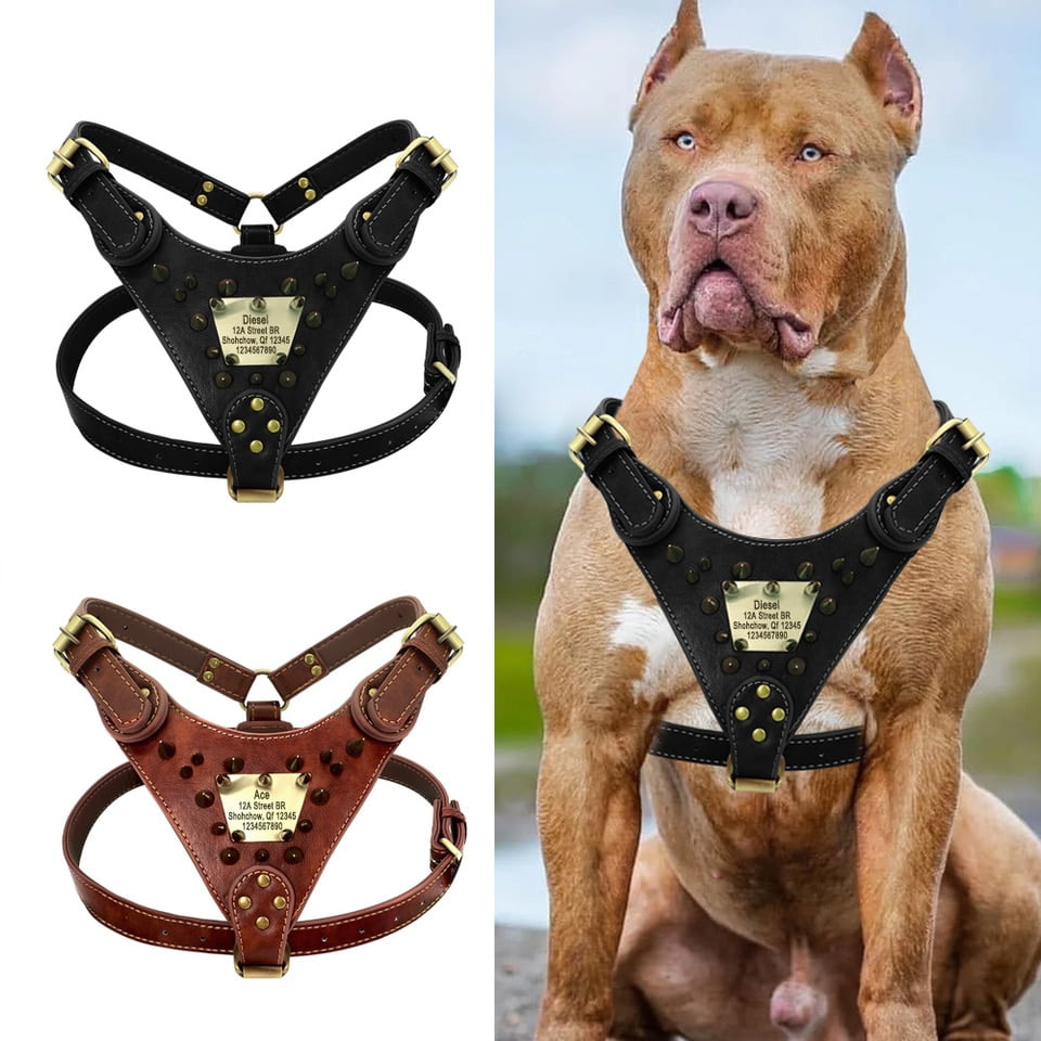 Heavy Duty Hondenharnas - Voor Extreem sterke honden - Met Gravure