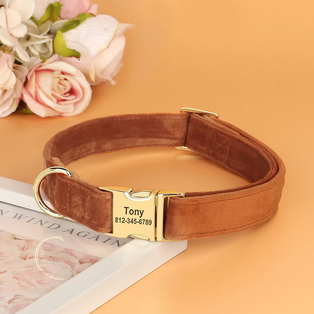 Fluwelen Hondenhalsband met Naam - Afbeelding 6