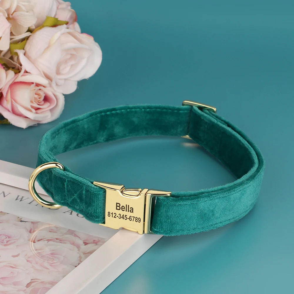 Fluwelen Hondenhalsband met Naam - Afbeelding 5