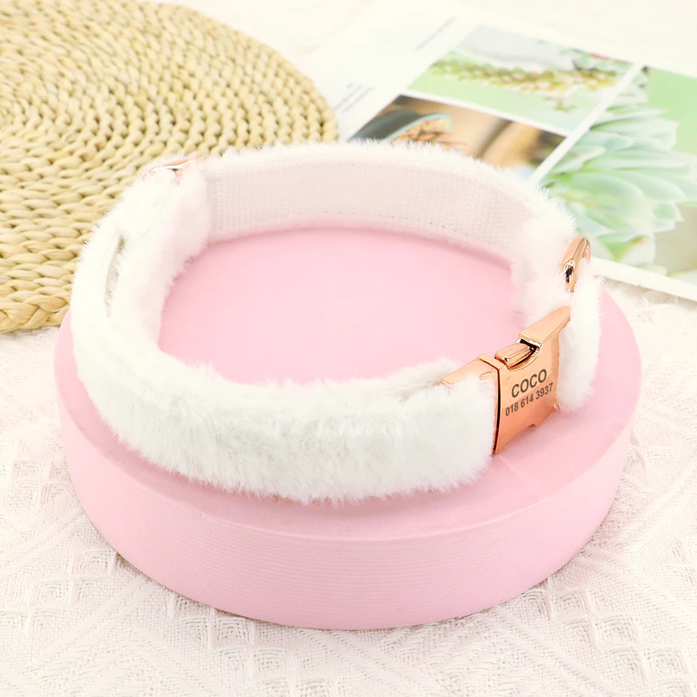 Fluffy Hondenhalsband met Naam - Afbeelding 4