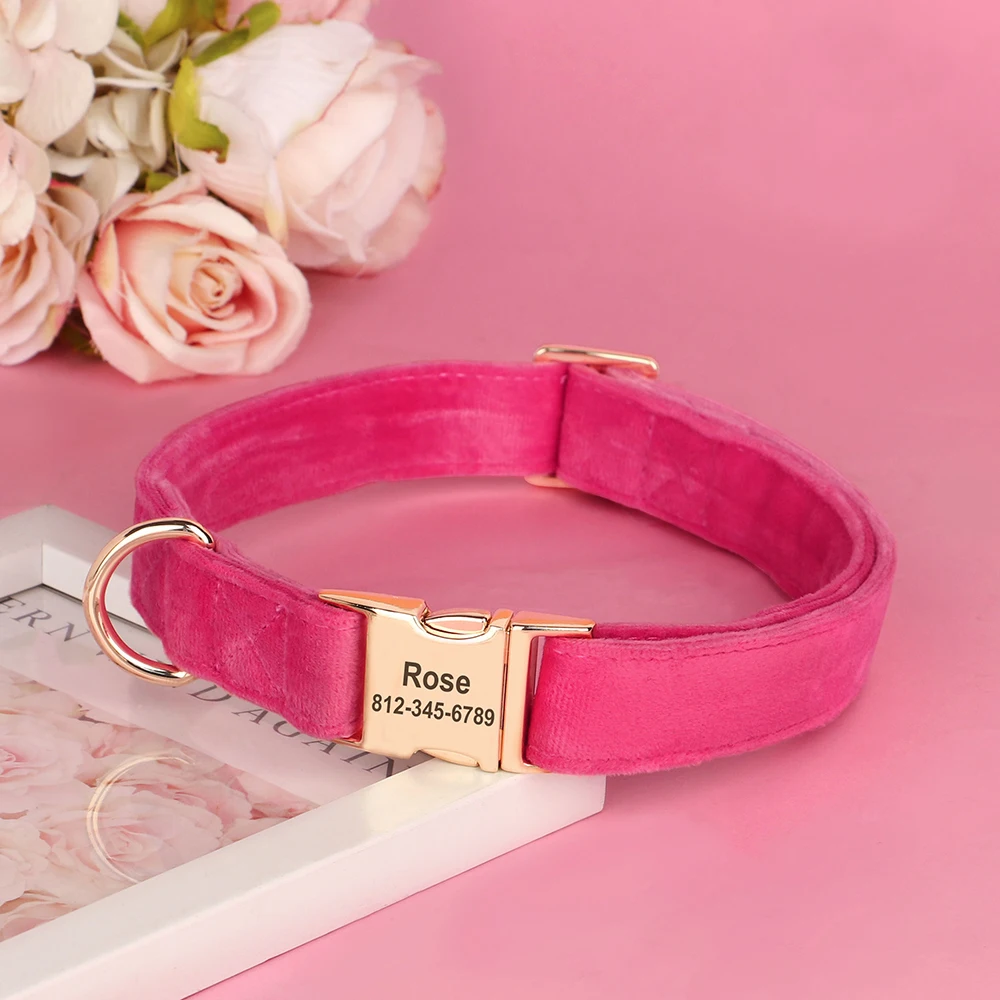 Fluwelen Hondenhalsband met Naam - Afbeelding 4