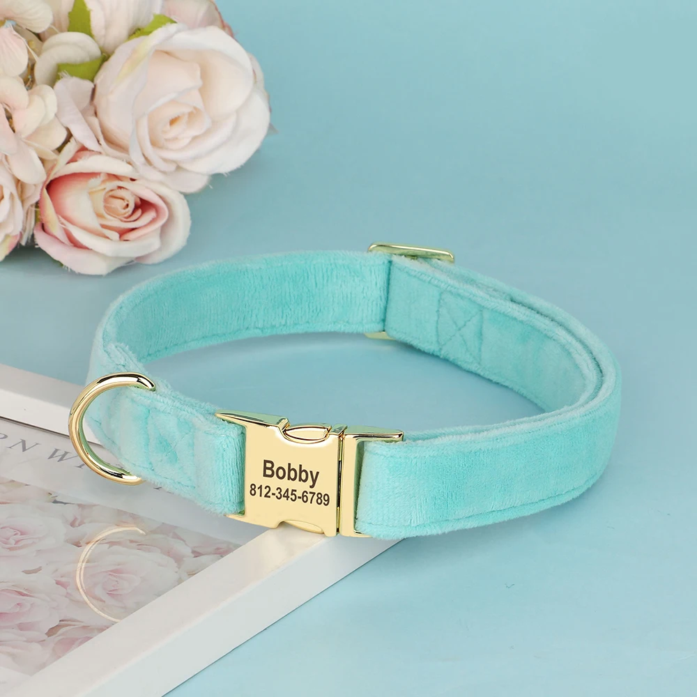 Fluwelen Hondenhalsband met Naam - Afbeelding 3