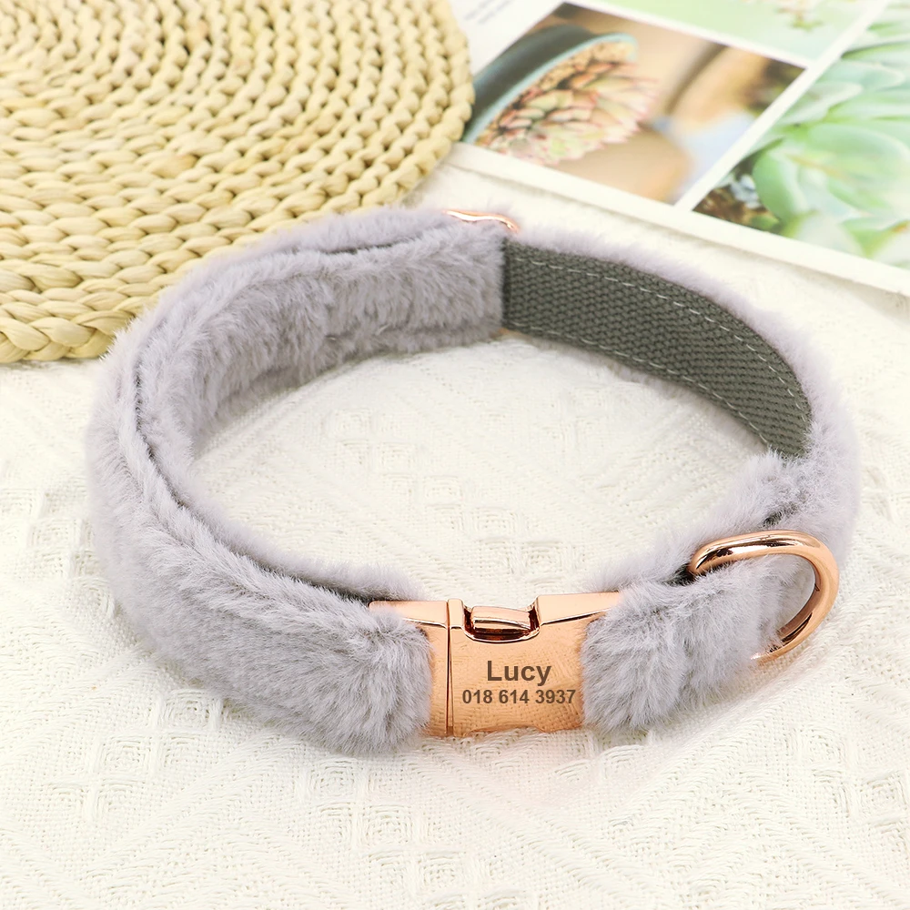 Fluffy Hondenhalsband met Naam - Afbeelding 2