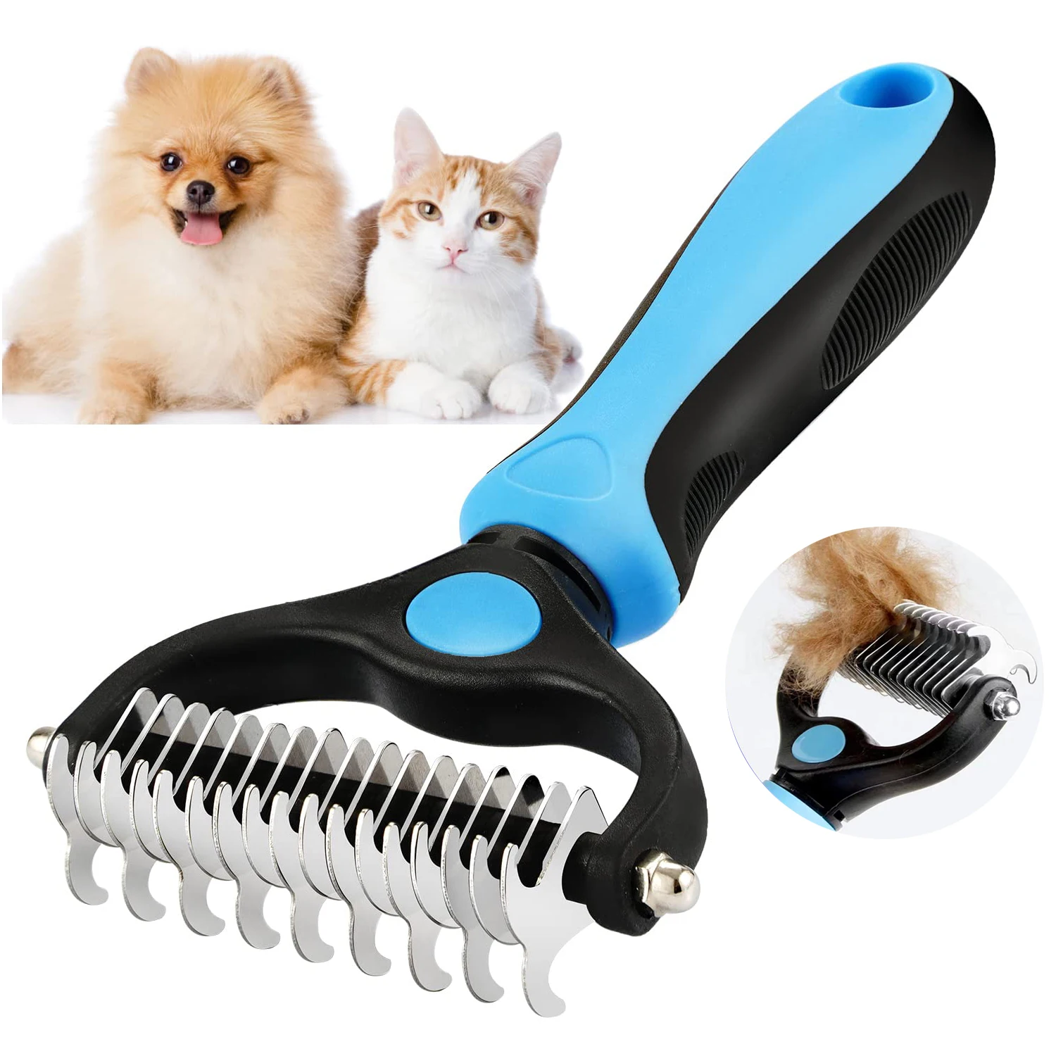 Ontklittende Kam voor Honden en Katten - Voor Glanzende vacht