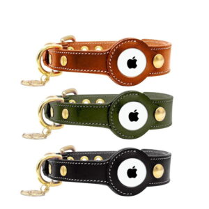 Leren Apple AirTag Halsband voor Honden