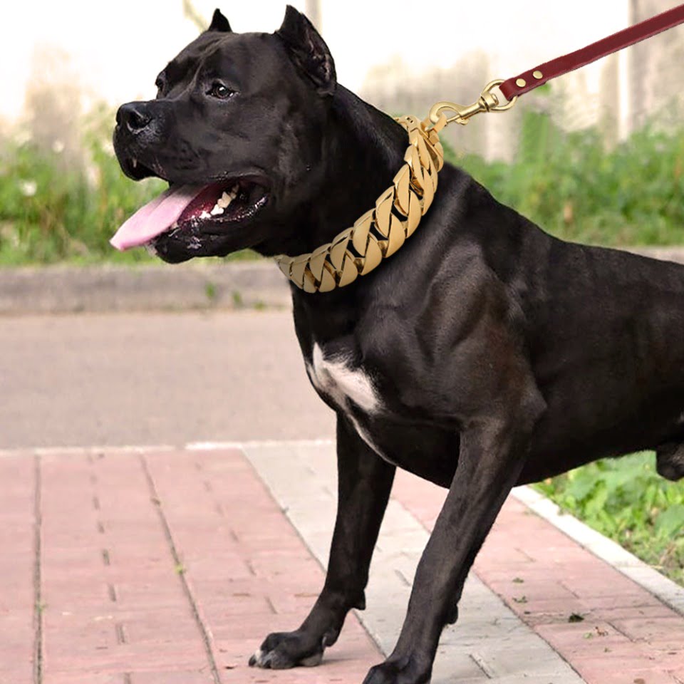 Heavy Duty Cuban Link Halsband Voor Honden - 3.2cm breed - Afbeelding 7