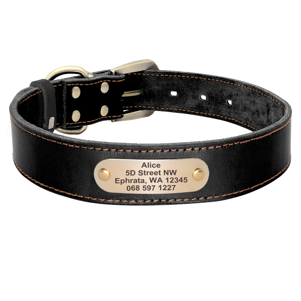 Leren halsband met persoonlijke tekst - Afbeelding 6