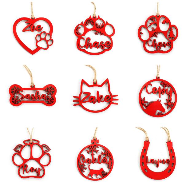 Kerstboomhanger met Naam voor Huisdieren