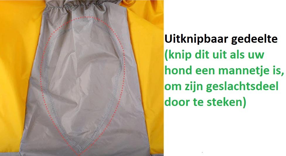 Regenpak met Capuchon voor Honden - Beschermt uw hele Dier tegen Regen - Afbeelding 4