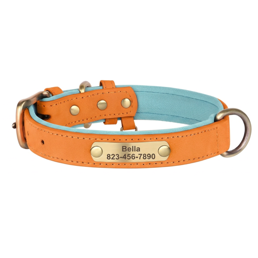Leren Halsband met Naam voor Honden