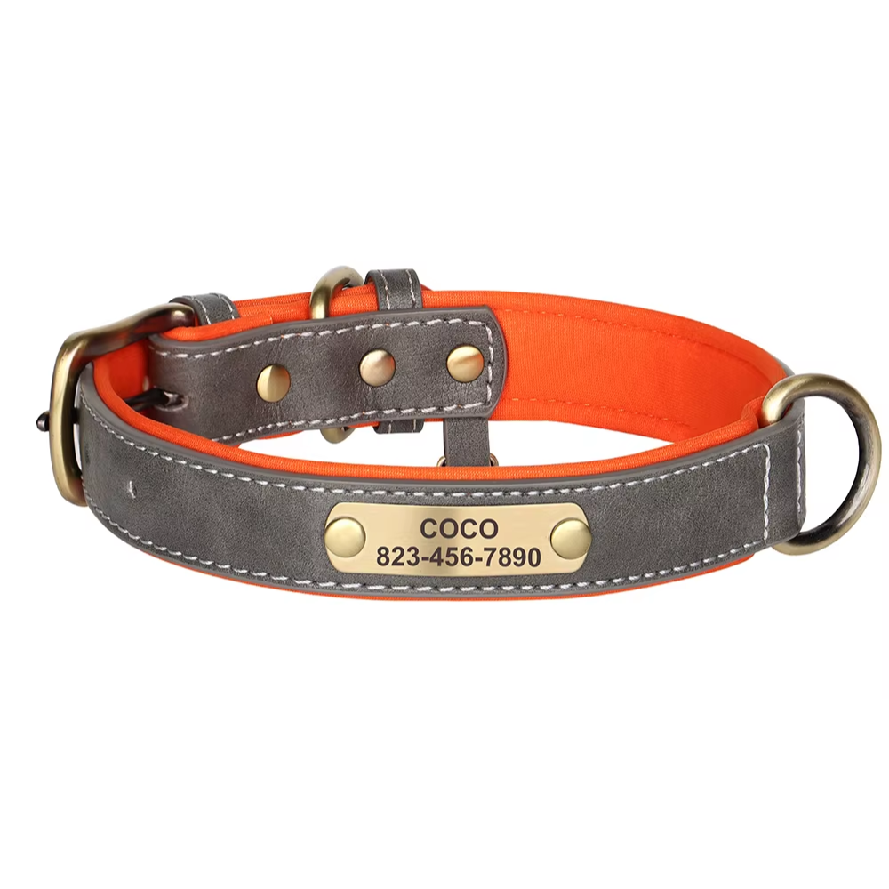 Leren Halsband met Naam voor Honden