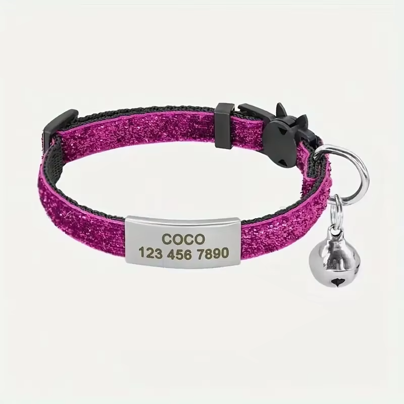 Glitterhalsband met Naam voor Katten - Breakaway Gesp - Afbeelding 7