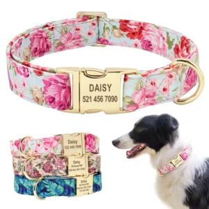 Hondenhalsband met Naam - Patroonprint
