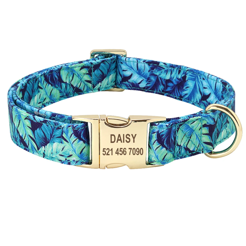 Hondenhalsband met Naam - Patroonprint