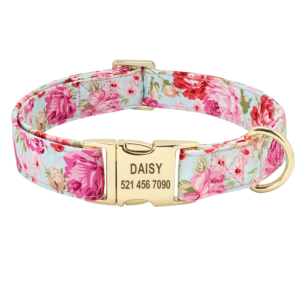 Hondenhalsband met Naam - Patroonprint
