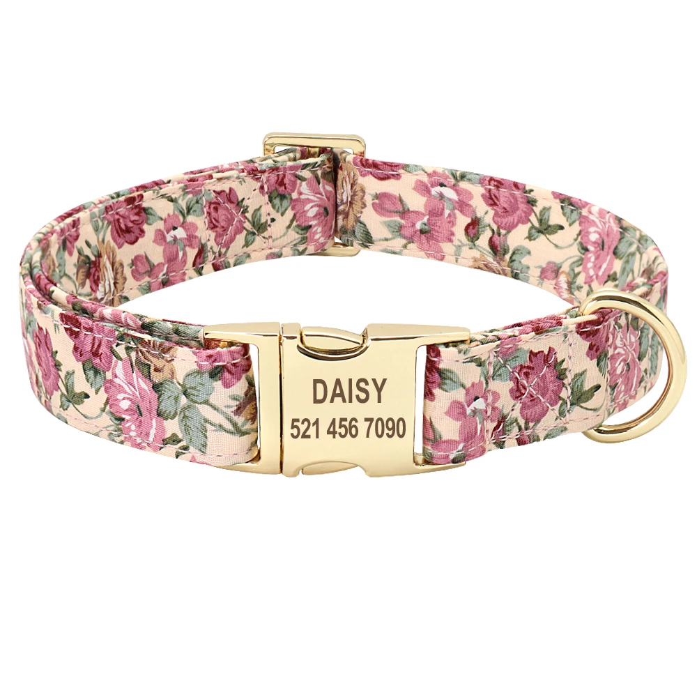 Hondenhalsband met Naam - Patroonprint