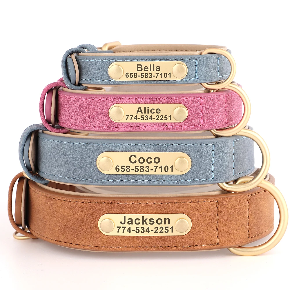Suede Halsband met Naam voor Honden