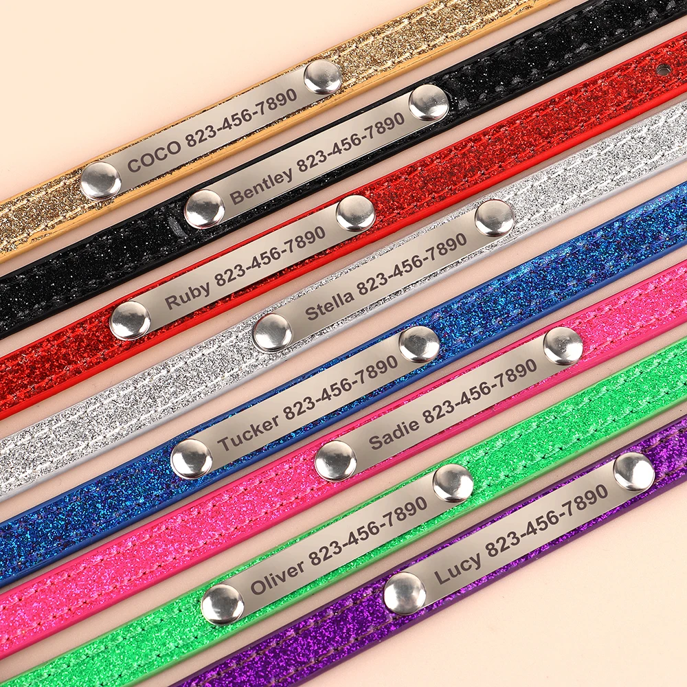 Glitter Halsband voor Katten - Gegraveerd met Naam - Afbeelding 4