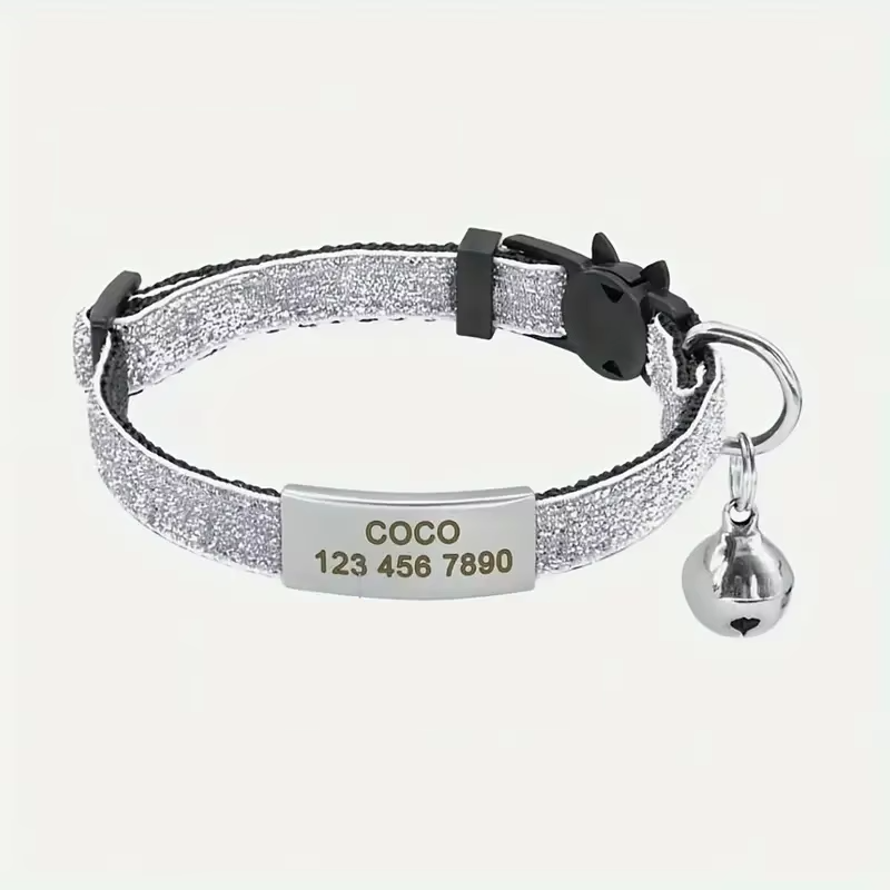 Glitterhalsband met Naam voor Katten - Breakaway Gesp - Afbeelding 3