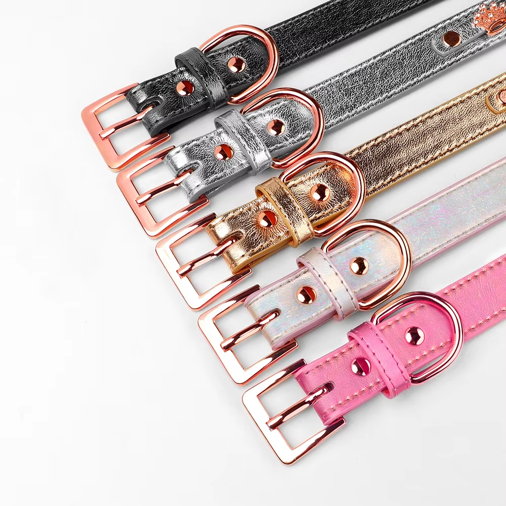 Metallic Hondenhalsband met Naam