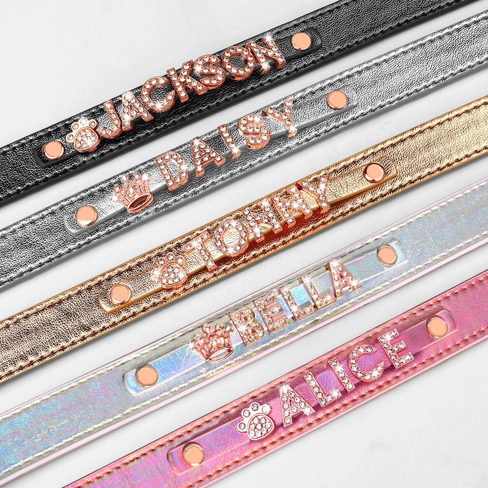 Metallic Hondenhalsband met Naam