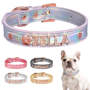 Metallic Hondenhalsband met Naam